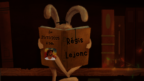 Extrait de l'affiche (illustration d'un livre de Régis Lejonc Extrait de l'affiche (illustration d'un livre de Régis Lejonc